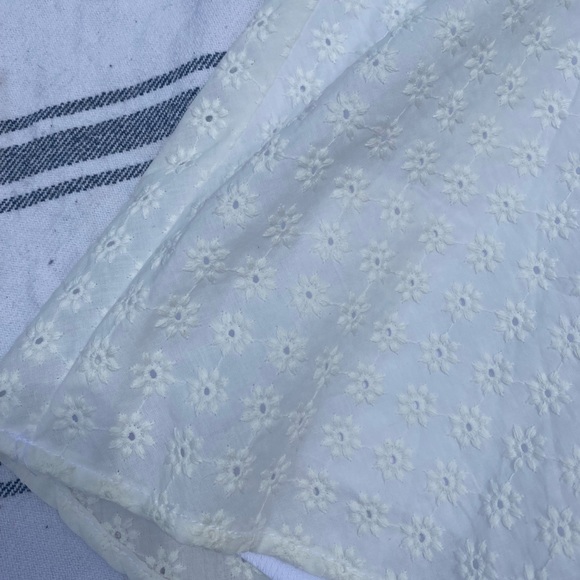 Spaghetti Strap Eyelet Mini Summer Dress White - Picture 4 of 7